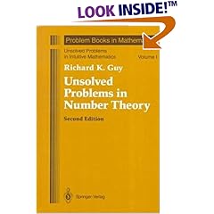 Unsolved Problems in Number Theory (Problem Books in Mathematics)