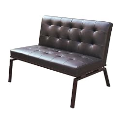 Trento Slipper Loveseat - Dark Brown
