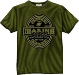 BLACK INK 1-SIDED - OLIVE DRAB ''U.S. MARINE CORPS'' T-SHIRT