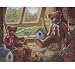 Garden House Tenants, Art Poster by Janet Kruskamp