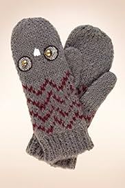 Knitted Owl Mittens