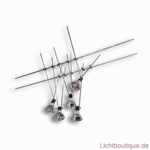 Paulmann Nice Price 5x20W Seilsystem chrom 105VA-Trafo, 12V, 10m