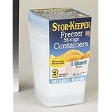 Arrow Plastic 1-Quart Freezer Containers, 3-Pack by Arrow