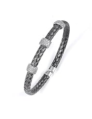 Sterling Silver Cubic Zirconium Bangle