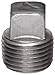 Anvil 8700159307, Malleable Iron Pipe Fitting, Square Head Plug, 3/4