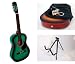 Musical Instruments : 38" Green Acoustic Guitar Combo with Accessories and FREE Stand