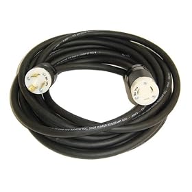GenTran 10-Foot 30 Amp Generator Cord for up to 3,750-Watt Generator #RJB10310 by GenTran