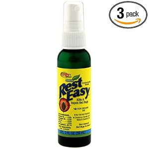 Rest Easy Bed Bug Spray Twin Pack, Two 2-Ounce Bottles (Pack of 3)