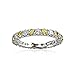 Bling Jewelry Simulated Citrine and Clear CZ Stackable Eternity Band Ring 925 Sterling Silver