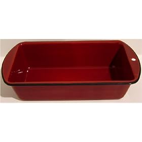 Loaf Pan, Enamelware, Solid Red by Crow Canyon Home