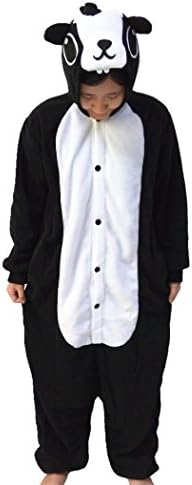 Animal Cosplay Costume Skunk Onesies Unisex-adult Pajamas Cartoon Sleepwear Size L Black