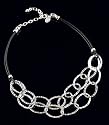 Large Link & Leather Necklace