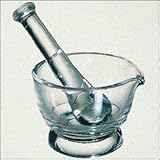 Footed Glass Mortar & Pestle Set: (8 oz)