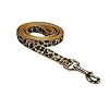 Small Natural Leopard Dog Leash: 3/4" wide, 4ft length .