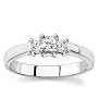 18k White Gold Three-Stone Princess-Cut Diamond Ring (G/VS2, 1/4 ct. tw.)