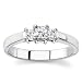 Platinum Three-Stone Princess-Cut Diamond Ring (H/SI2, 1/4 ct. tw.)