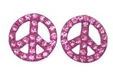Trendy Tomas HOT Pink Crystal Peace 925 Sterling Silver Stud/Post Earrings ~ Comes Gift Boxed