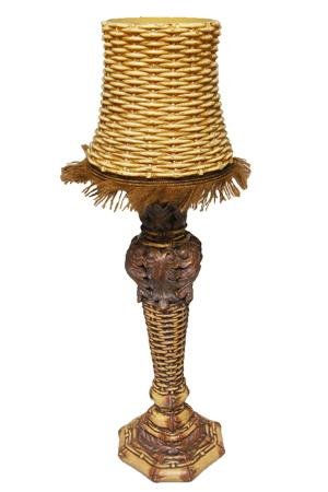 Large Rattan Candle Lamp 17H