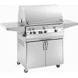 Fire Magic Gas Grills Aurora A660 Propane Gas Grill With Single Side Burner On Cart