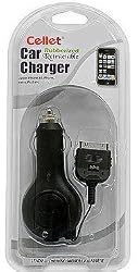 Cellet Apple iPhone 3G/ iPhone Classic/ Nano/ iPod Rubberized Retractable Car Charger [Retail Packaged]