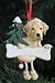 Yellow Labrador Retriever Dog Dangling/Wobbly Leg Christmas Ornament