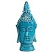 Turquoise Ceramic Large Buddha Head - Free shipping