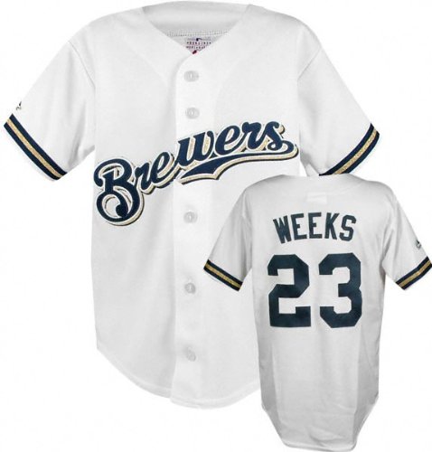 Rickie Weeks Milwaukee Brewers Home White MLB Replica Jersey