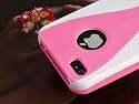 Pandamimi iPhone 4 4S and 4G Exo Polycarbonate Slim 3-Piece Hard Case Cover- White/Pink (Fits AT&T, Sprint and Verizon iPhone 4 and 4S)