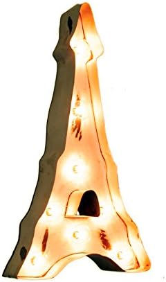 Lighted White Eiffel Tower Wall Decor