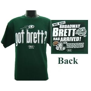 Buy Broadway Brett Favre Jettisoned to New York's Big Apple T-shirt