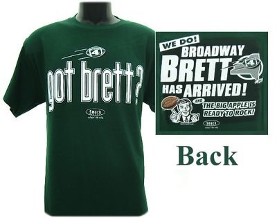 Broadway Brett Favre Jettisoned to New York's Big Apple T-shirt
