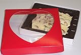 Scott's Cakes 1 lb. White Chocolate Almond Bark in a Heart Box