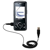Coiled Power Hot Sync and Charge USB Data Cable w/ Tip Exchange for the Samsung SGH-D520 - Gomadic Brand
