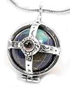 Sterling Silver Multi-Stone Caged Earth Globe Pendant