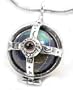 Sterling Silver Multi-Stone Caged Earth Globe Pendant