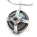 Sterling Silver Multi-Stone Caged Earth Globe Pendant