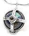 Sterling Silver Multi-Stone Caged Earth Globe Pendant
