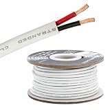 18AWG CL2 Rated 2 Conductor Loud Speaker Cable 100ft For In-Wall Installation