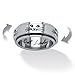 Cat Lady Black Ion-Plated Stainless Steel Spinner Ring