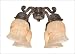 Savoy House FLG81040 Monarch Ribbed Cream Marble 3x60W Walnut Patina
