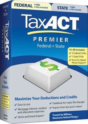 2010 TaxACT Premier Federal + State + eFiles