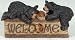 Black Bear Cubs Lawn Garden Welcome Log