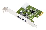 Transcend 2-Port USB 3.0 PCI-E Card, PCIe, PCI-Express 2.0, 5000 Mbit/s, 69 mm, 80 mm, 47 g