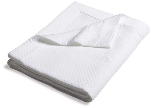 Best Deals! Pinzon Diamond Matelasse Coverlet, Full/Queen, White