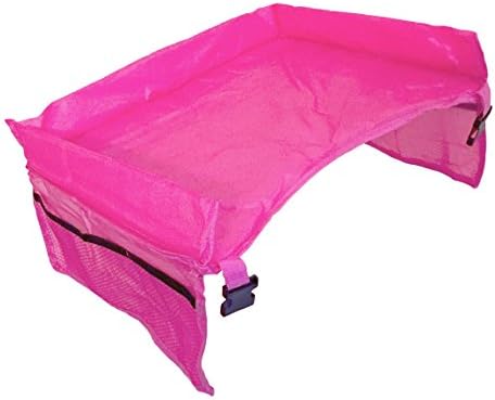 Universal Stroller and Car Seat Snack and Activity Travel Tray Soft Table in Pink by Luvit