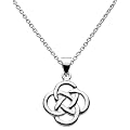 Heritage Sterling Silver Ladies' 9284 Celtic Plain Knot Pendant + 46cm Chain 9284HP