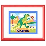 Dinosaurland Red Personalized Print