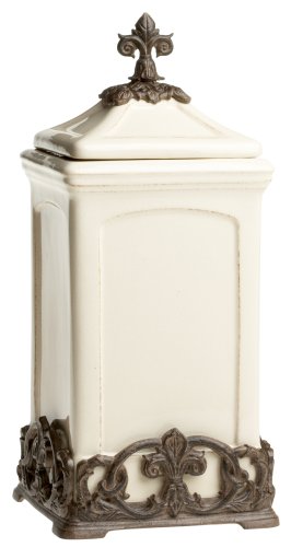 Arthur Court Fleur-De-Lis Tuscan 15-Inch Canister