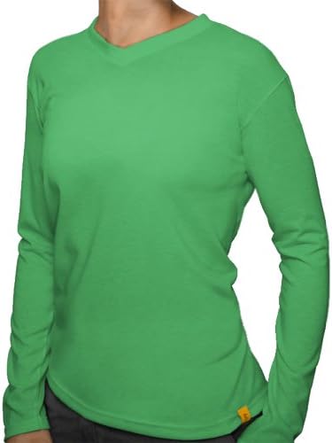 Women's Wicking Long-Sleeve Activewear Shirt by Sport Science - Green - Medium