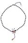 Amethyst and citrine necklace, 'Butterfly Secrets'